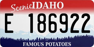 ID license plate E186922
