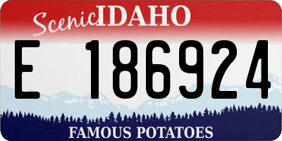 ID license plate E186924