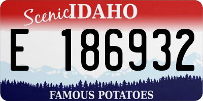 ID license plate E186932