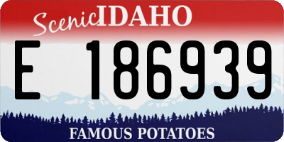 ID license plate E186939