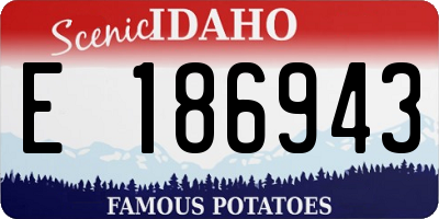 ID license plate E186943