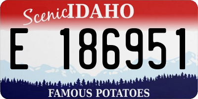 ID license plate E186951