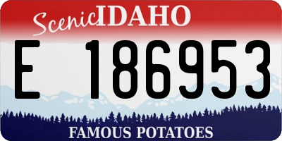 ID license plate E186953