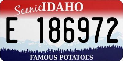 ID license plate E186972