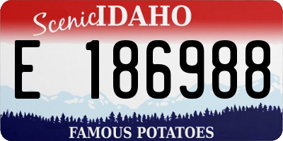 ID license plate E186988