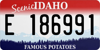 ID license plate E186991