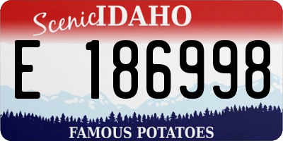 ID license plate E186998