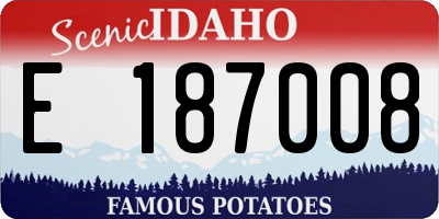ID license plate E187008