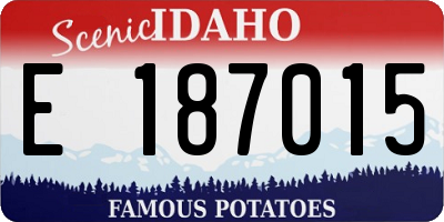 ID license plate E187015