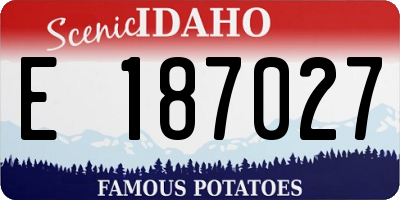 ID license plate E187027
