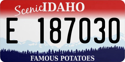 ID license plate E187030