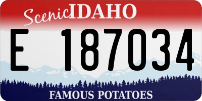 ID license plate E187034