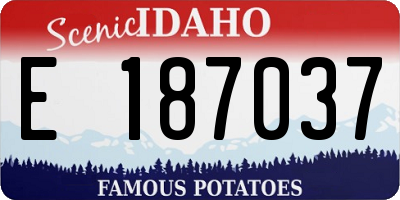 ID license plate E187037