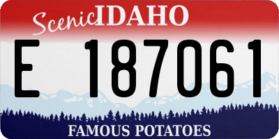 ID license plate E187061