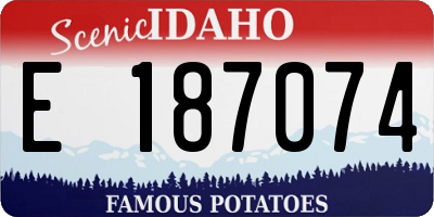 ID license plate E187074