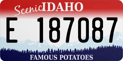 ID license plate E187087