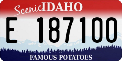 ID license plate E187100