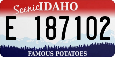 ID license plate E187102