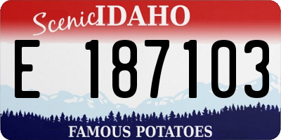 ID license plate E187103
