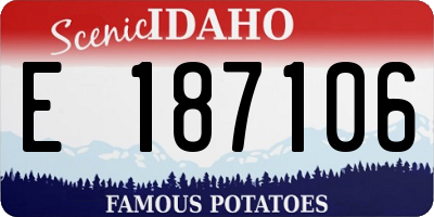 ID license plate E187106