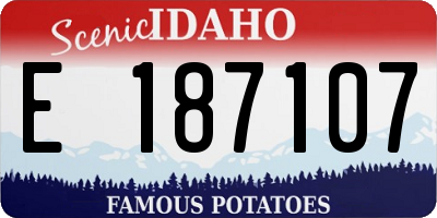 ID license plate E187107