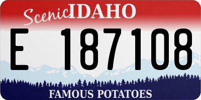 ID license plate E187108
