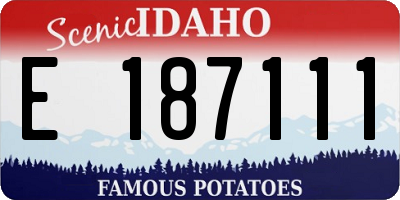 ID license plate E187111