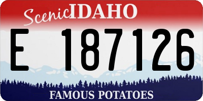 ID license plate E187126