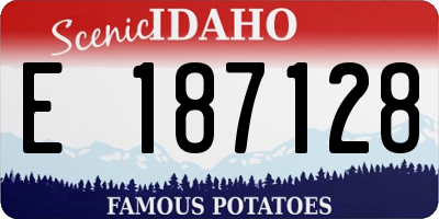 ID license plate E187128