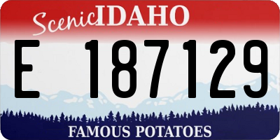 ID license plate E187129