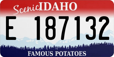 ID license plate E187132