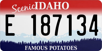 ID license plate E187134