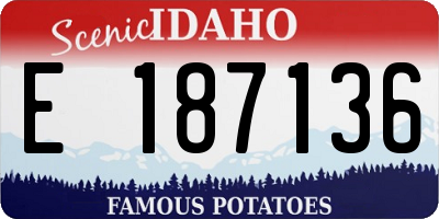ID license plate E187136