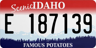 ID license plate E187139