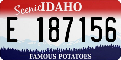 ID license plate E187156