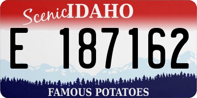 ID license plate E187162