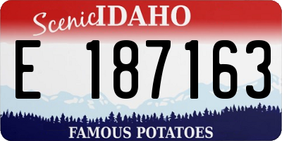 ID license plate E187163
