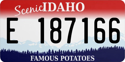 ID license plate E187166