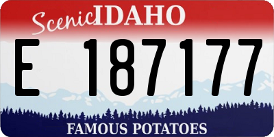 ID license plate E187177