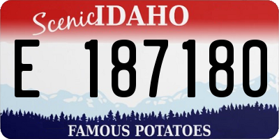 ID license plate E187180