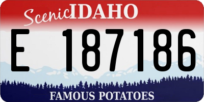 ID license plate E187186