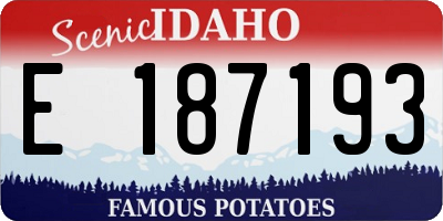 ID license plate E187193