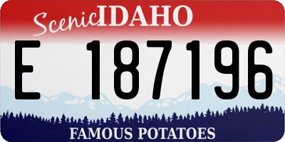 ID license plate E187196