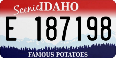 ID license plate E187198