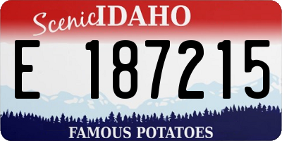 ID license plate E187215