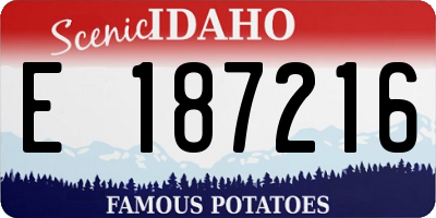 ID license plate E187216