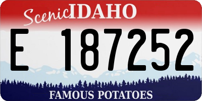 ID license plate E187252