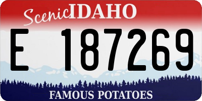 ID license plate E187269