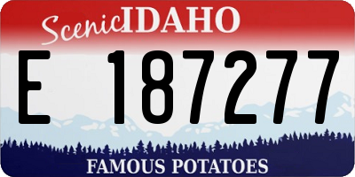 ID license plate E187277