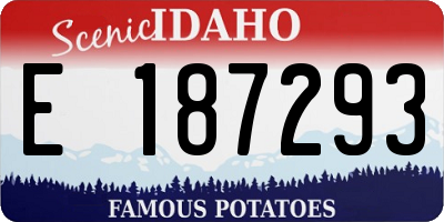 ID license plate E187293